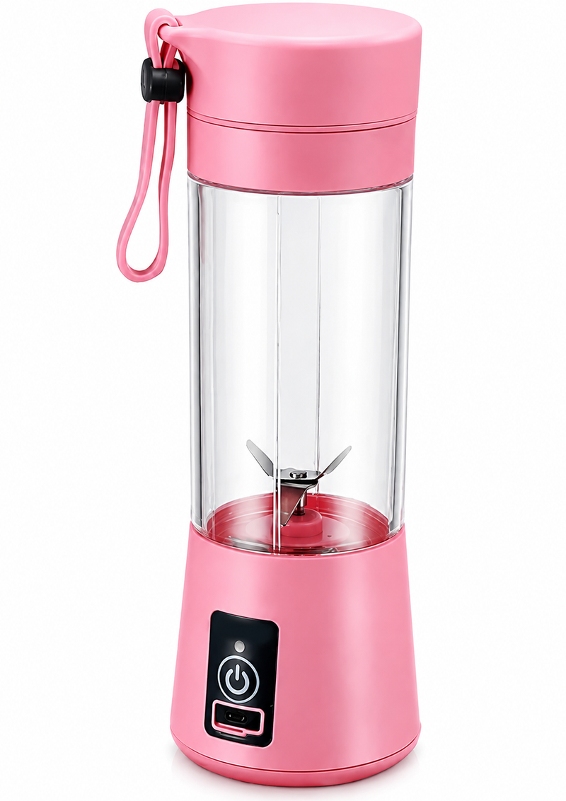 Pembe Taşınabilir Blender Şişesi